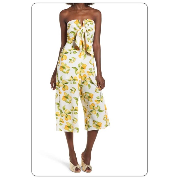 BLOGGERS FAV GORGEOUS NWT SOCIALITE Lemon Jumpsuit - Picture 2 of 11